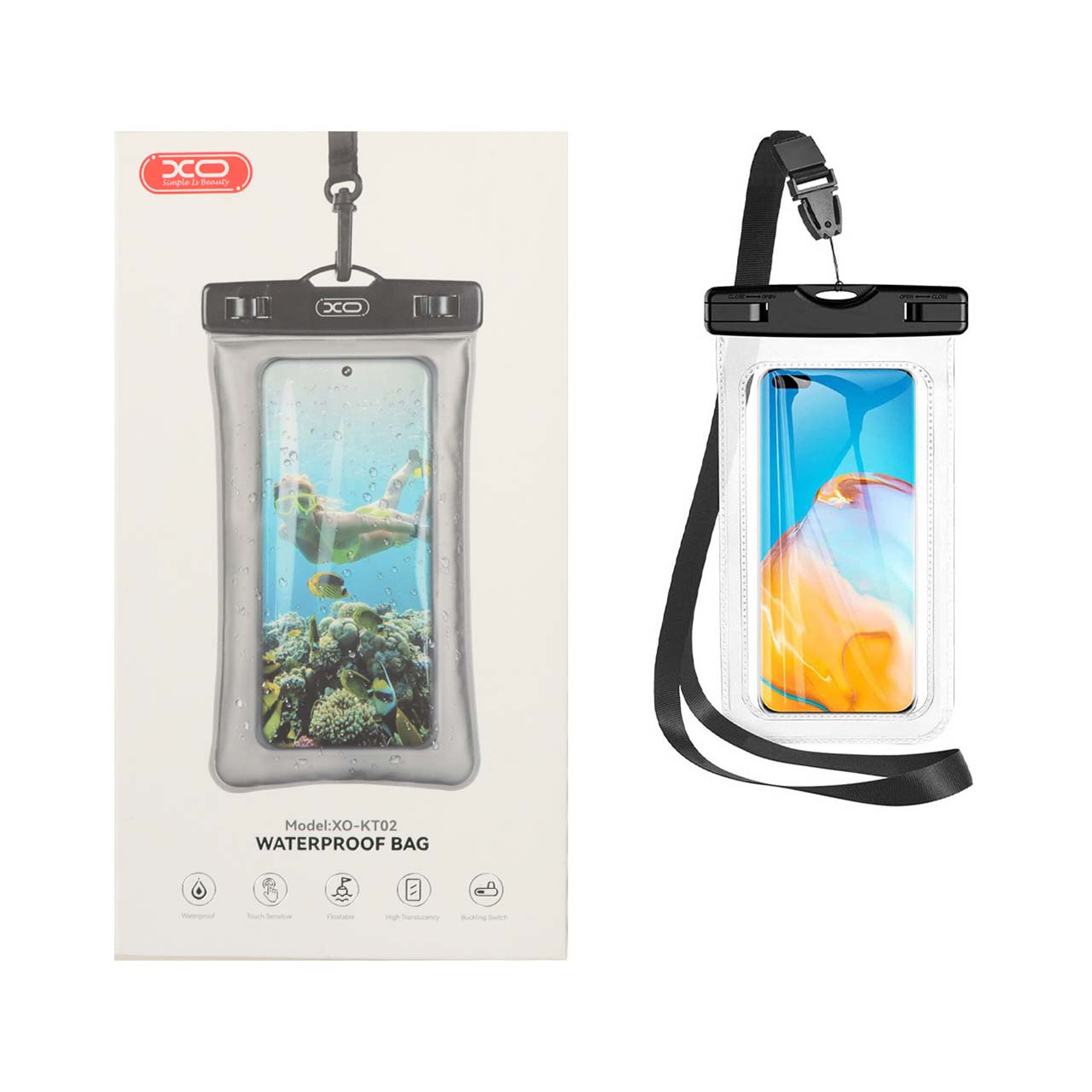 کیف ضد آب گوشی موبایل XO مدل XO-KT02 - مشکی